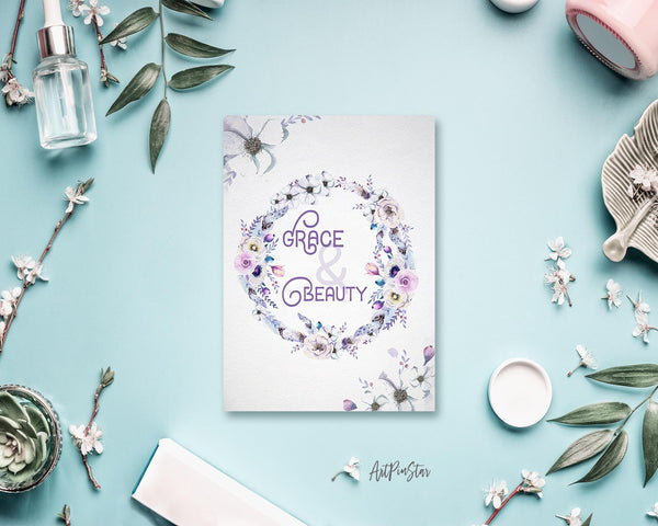 Grace & Beauty Flower Quote Customized Gift Cards