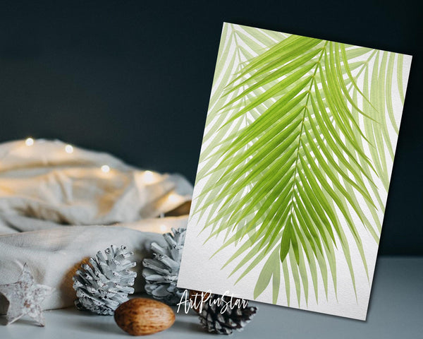 Green Palm Tree Leaf Botanical Garden Customized Greeting Card