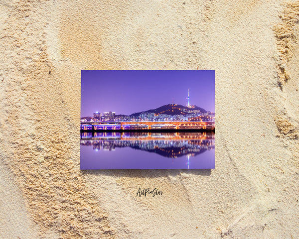 Namsan Mountain Tower, Seoul, Korea Landscape Custom Greeting Cards