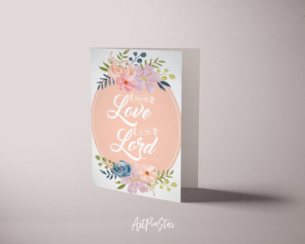 For the love fo the Lord Bible Verse Customized Greeting Card