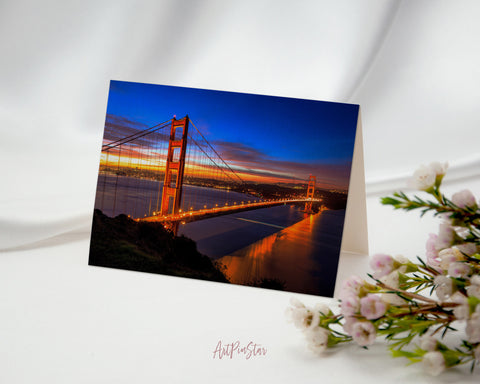 Golden Gate Bridge Landscape Custom Greeting Cards