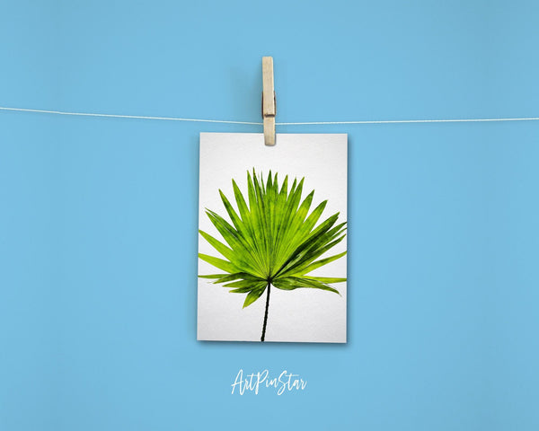 Green Palm Leaf Watercolor Botanical Garden Customized Greeting Card
