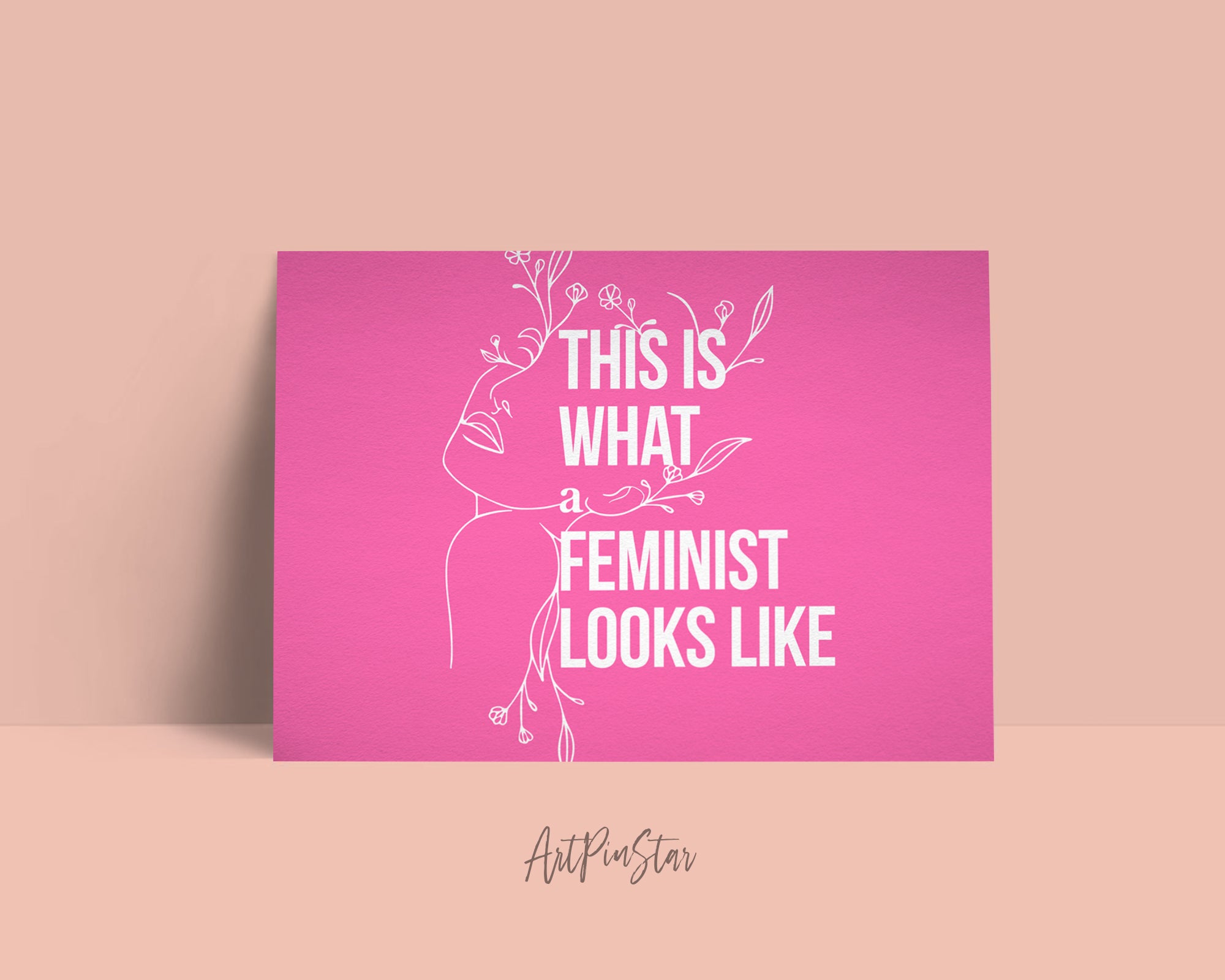 This is what a feminist looks like, LGBTQIA Greeting Cards Pride Month with Rainbow