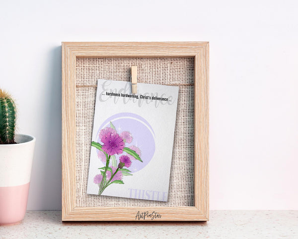 Thistle Flower Meanings Symbolism Customized Gift Cards