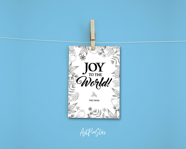 Joy to the world the coopers Christmas Quote Customized Greeting Cards