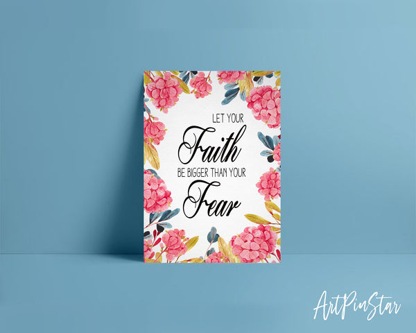 Let your Faith be bigger than your fear Bible Verse Customized Greeting Card
