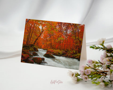 Autumn Strea Landscape Custom Greeting Cards