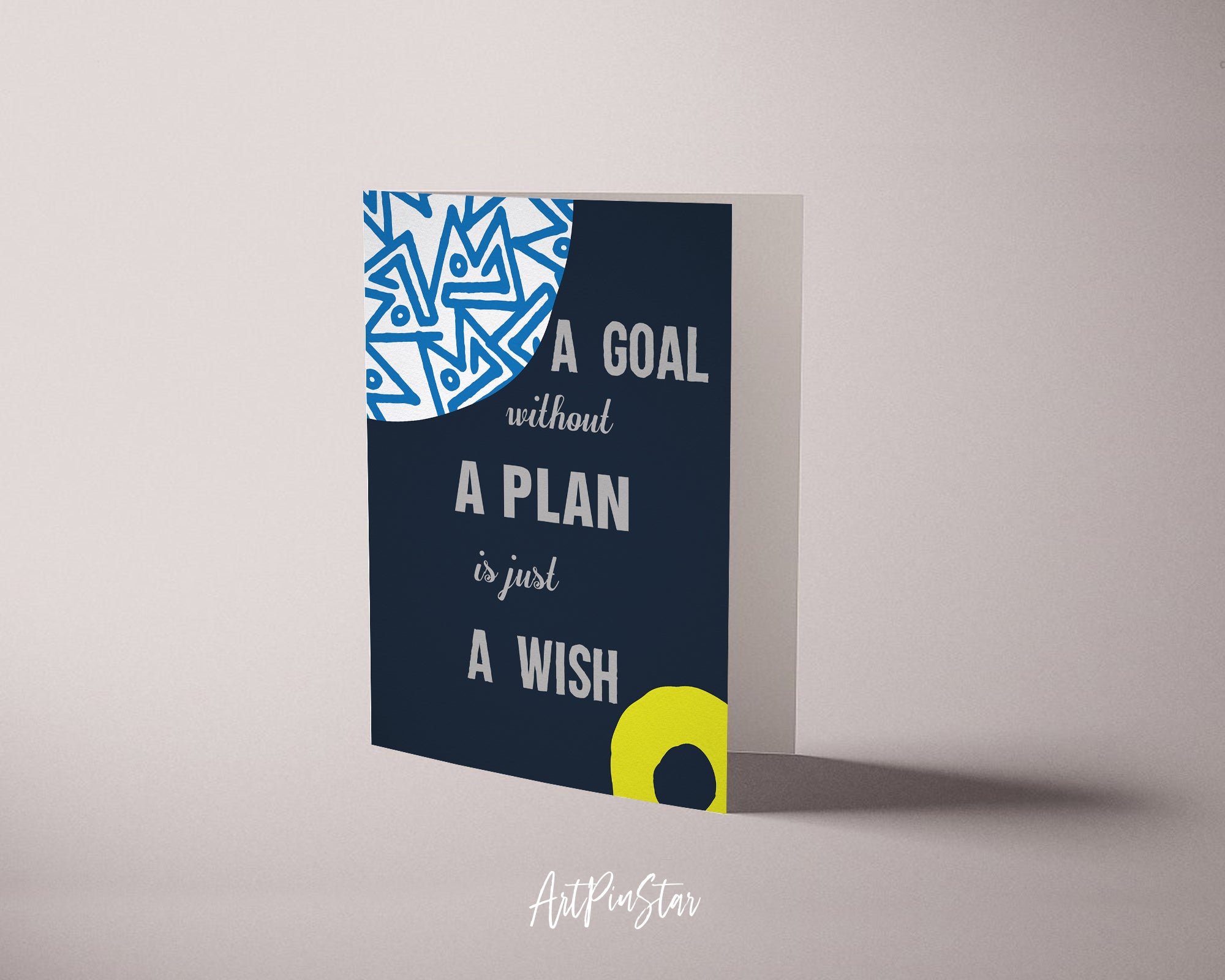 A goal without a plan is just a wish Powerful Planning Quote Customized Greeting Cards
