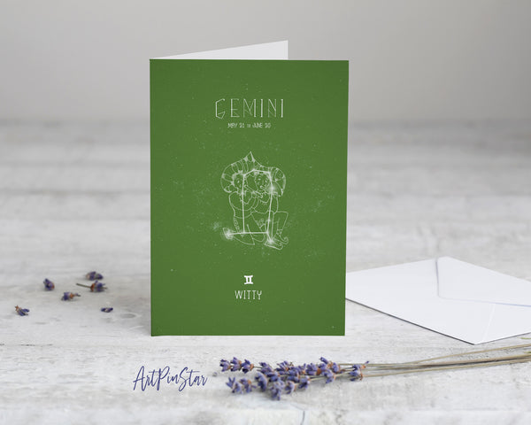 Astrology Gemini Prediction Yearly Horoscope Art Customized Gift Cards