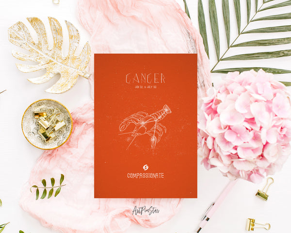 Astrology Cancer Prediction Yearly Horoscope Art Customized Gift Cards