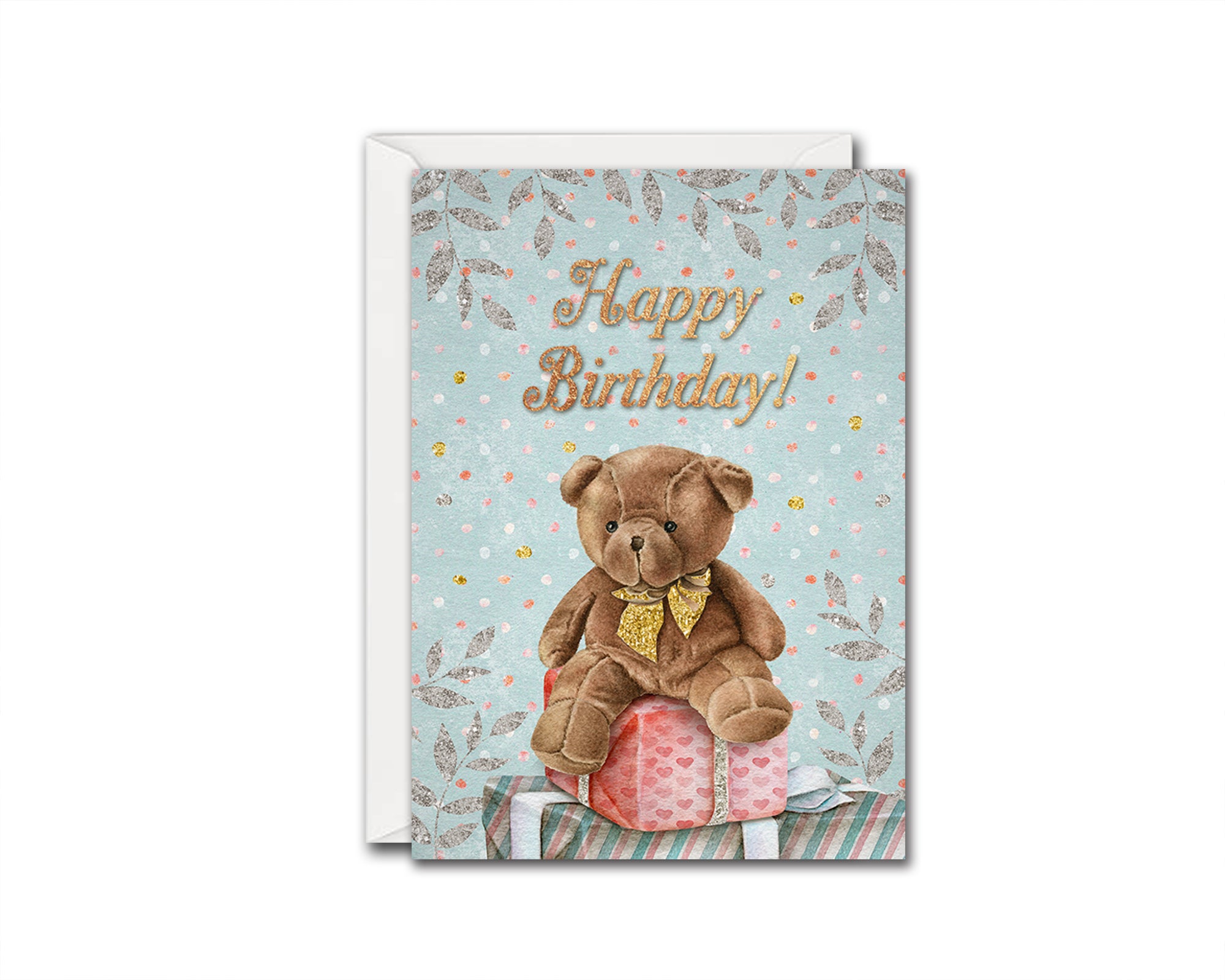 Happy Birthday Bear Customizable Greeting Cards