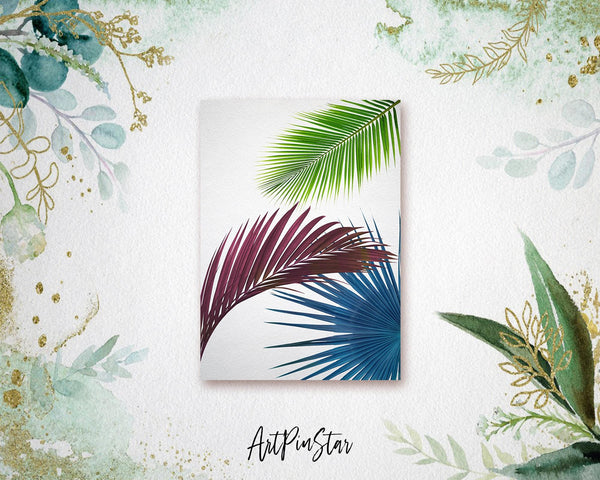Green Leaves of Palm Tree Botanical Garden Customized Greeting Card