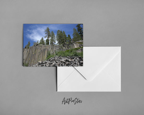 Devil's Postpile National Monument Landscape Custom Greeting Cards