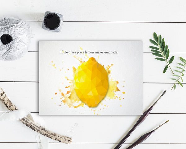 If life gives you a lemon, make lemonade Food Customized Gift Cards