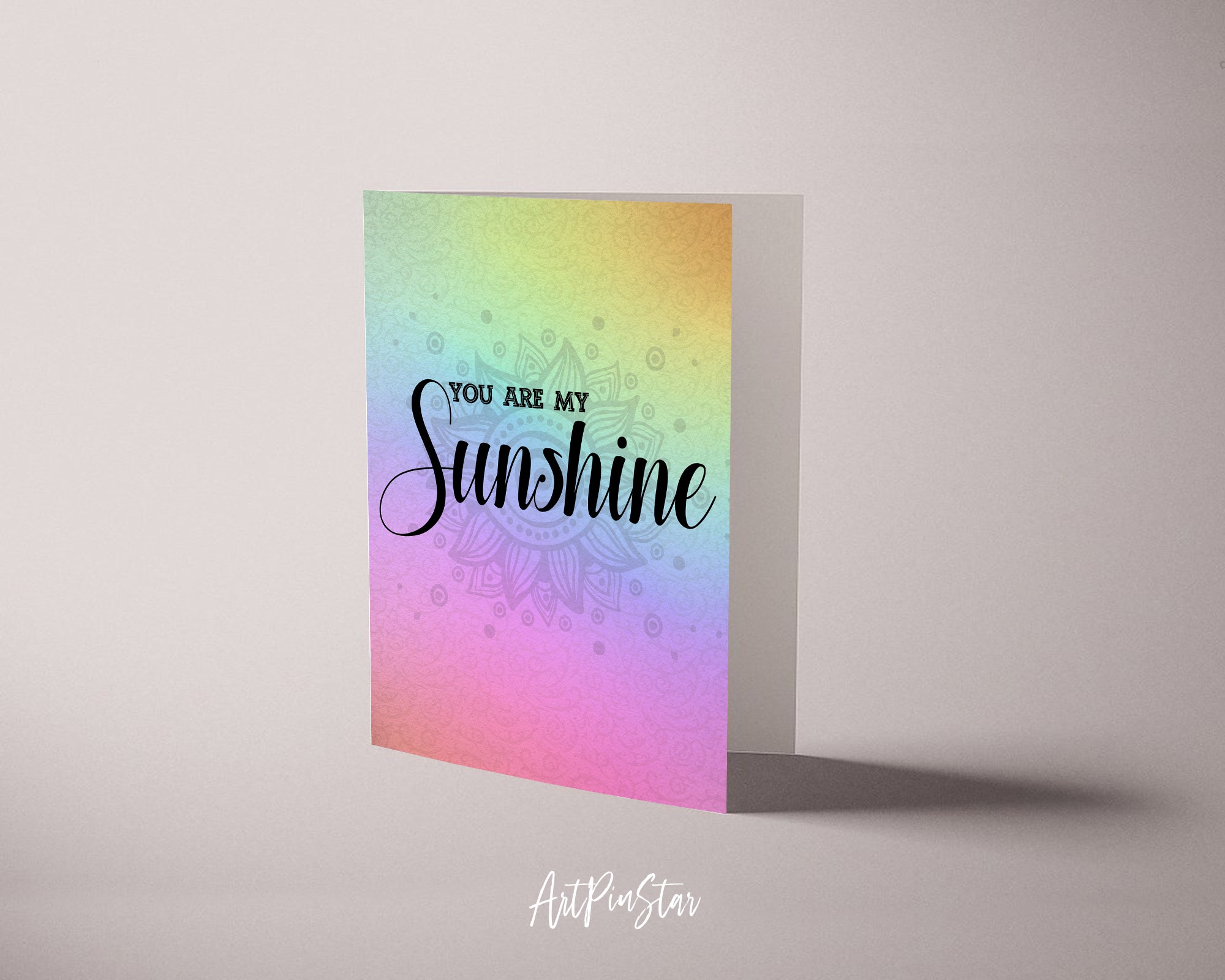 You are my sunshine Lyrics Quote Customized Greeting Cards