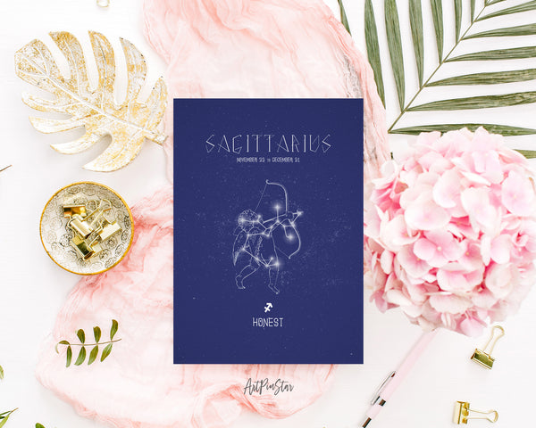 Astrology Sagittarius Prediction Yearly Horoscope Art Customized Gift Cards