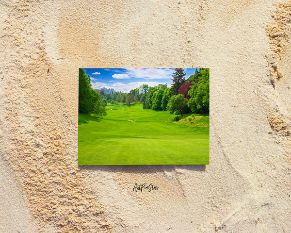 European Golf Course Landscape Custom Greeting Cards