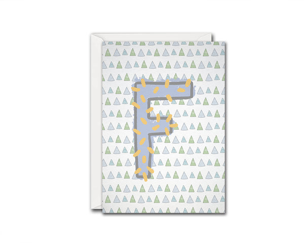 Alphabet Forest Letter F Animal Monogram Note Cards