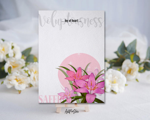 Saffron Flower Meanings Symbolism Customized Gift Cards