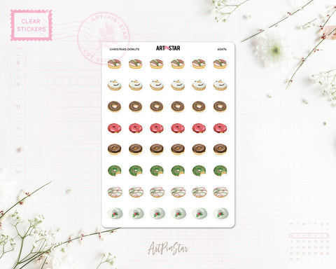 Christmas Donuts Planner Sticker, Side