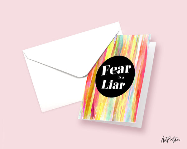 Fear is a liar Zach Williams Life Quote Customized Greeting Cards