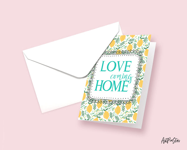 Love Coming Home Happiness Quote Customized Greeting Cards