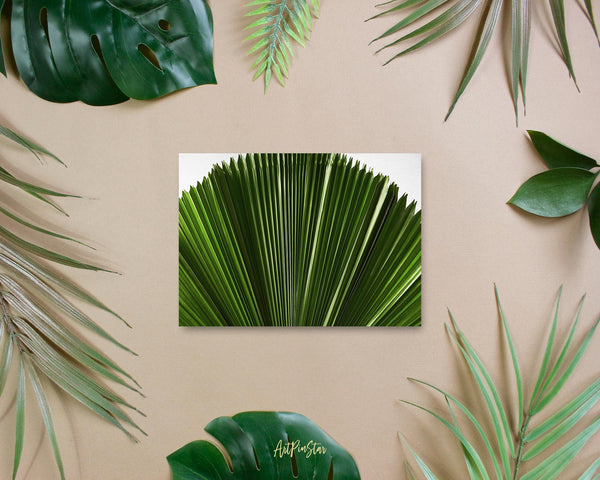 Licuala Grandis or Ruffled Fan Palm Leaf Botanical Garden Customized Greeting Card