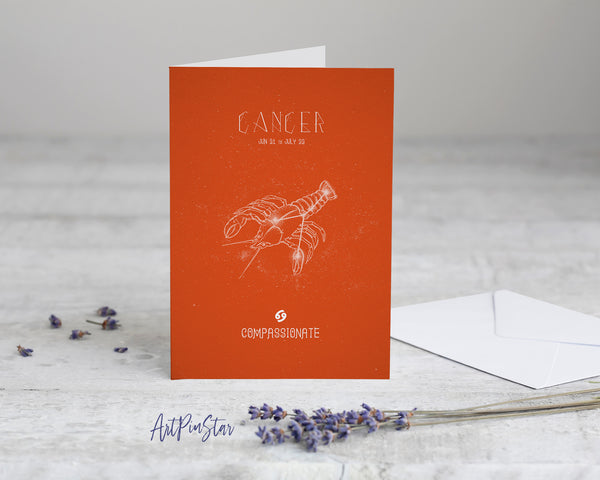 Astrology Cancer Prediction Yearly Horoscope Art Customized Gift Cards