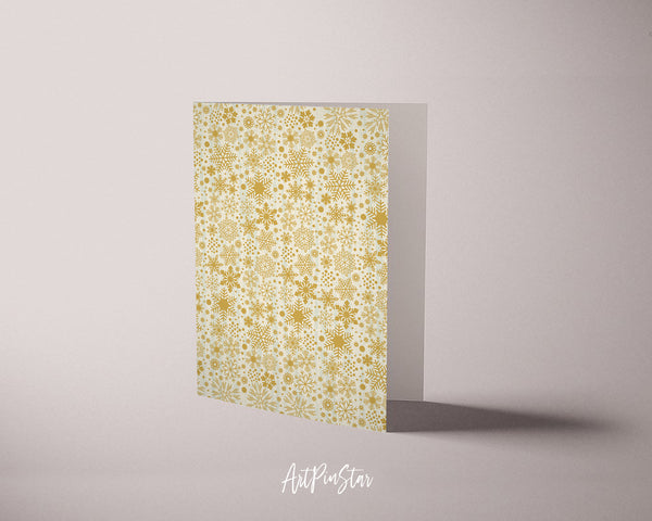 Snowflake Pattern Personalized Holiday Greeting Card Gifts