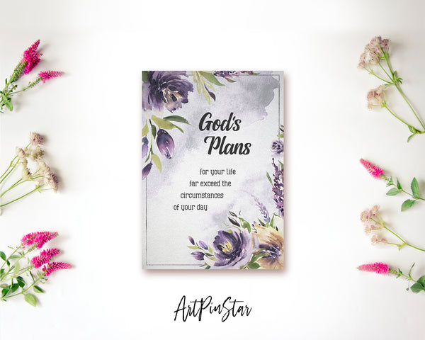 God's plans for your life far exceed the circumstances Bible Verse Customized Greeting Card