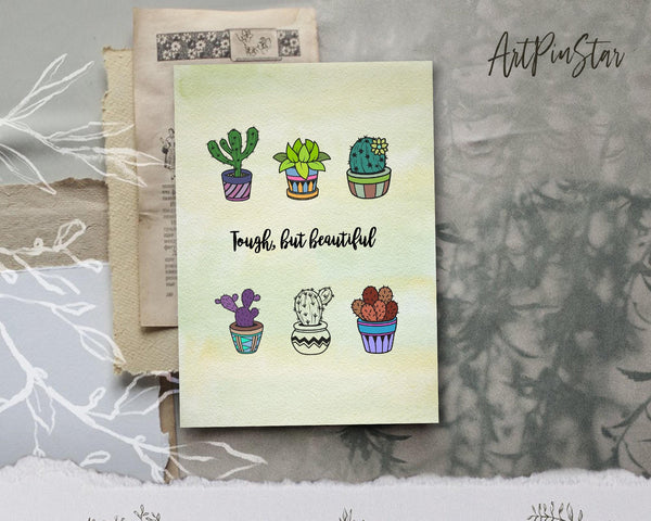 Tough, but beautiful Botanical Garden Customized Greeting Card