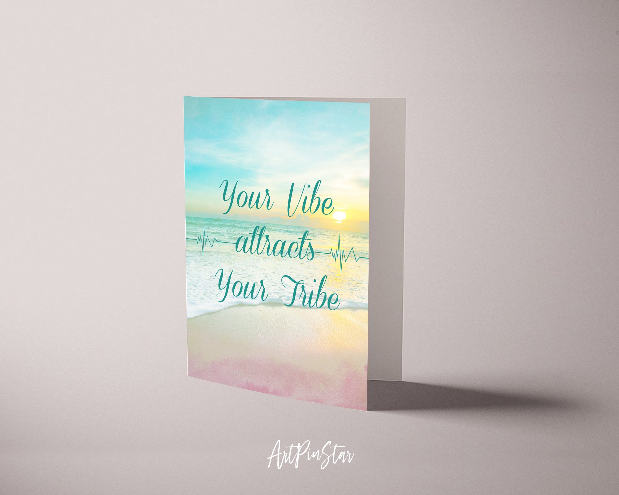 Your vibe attracts your tribe Life Quote Customized Greeting Cards