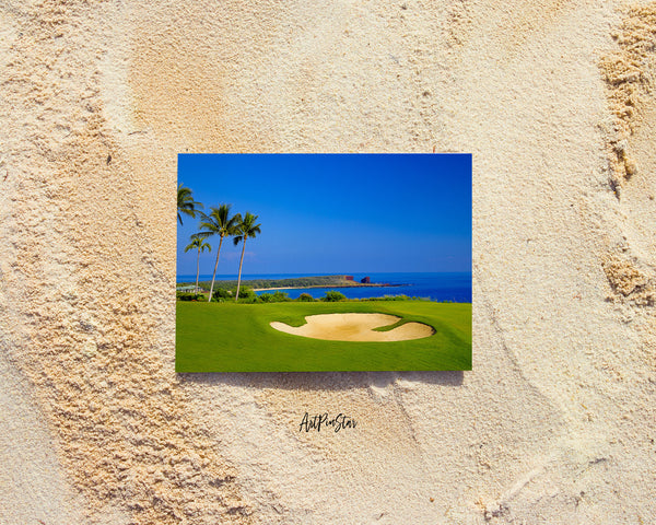 Coastal Golf Course Landscape Custom Greeting Cards