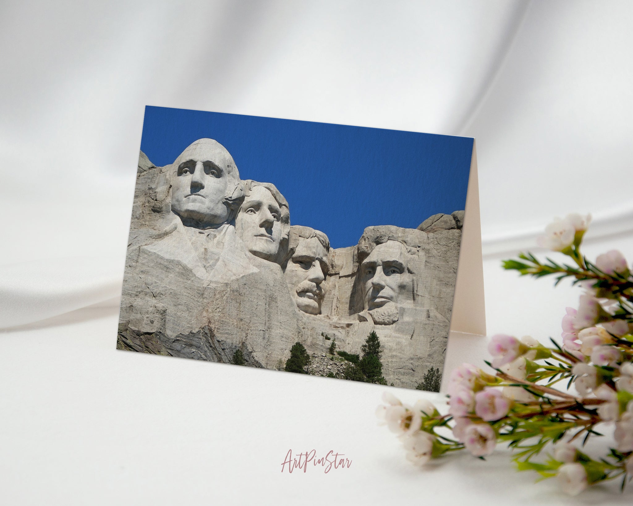 Mount Rushmore National Memorial, South Dakota Landscape Custom Greeting Cards