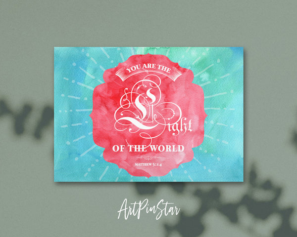 You are the Light of the world Matthew 5:14 Bible Verse Customized Greeting Card