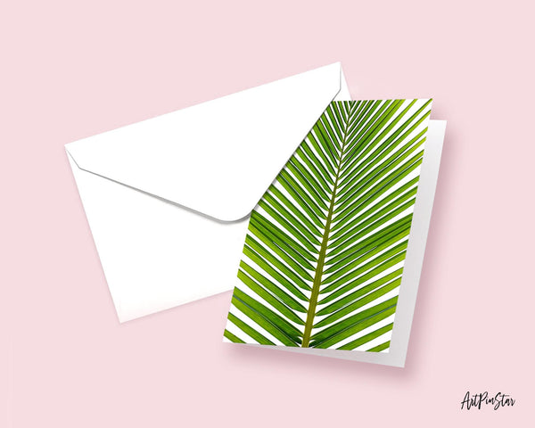 The Coconut Palm Leaves Watercolor Botanical Garden Customized Greeting Card