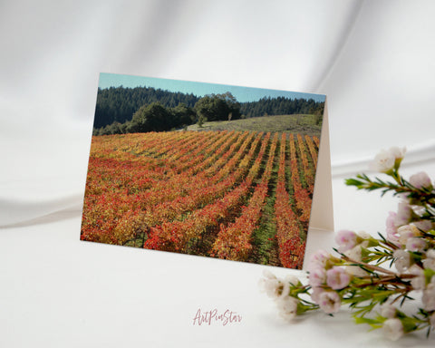 Sebastopol Wineries and Vineyards of Sonoma Wine, California Landscape Custom Greeting Cards
