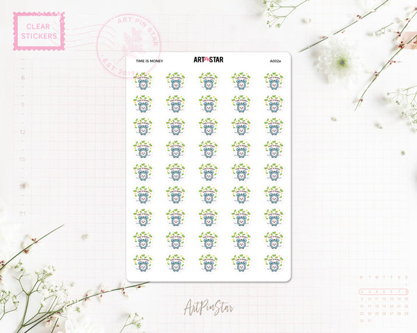 Alarm Story Planner Sticker, Time is Money