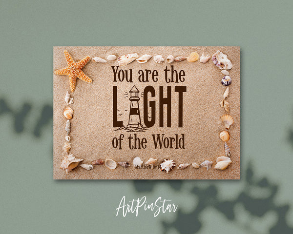 You Are the Light of The World Matthew 5:14 Bible Verse Customized Greeting Card