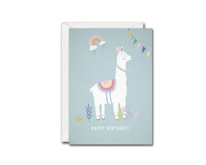 Happy Birthday Llama Customizable Greeting Cards