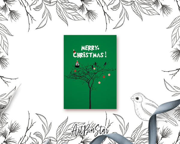 Merry Christmas Tree Personalized Holiday Greeting Card Gifts