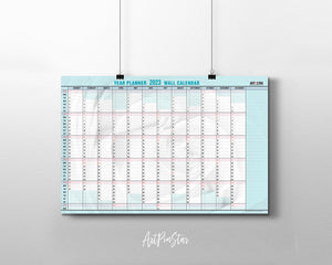 2023 Yearly Flower Customizable Year Planner at a Glance Wall Calendar