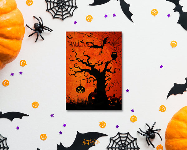 Halloween  Pumpkin Bat Custom Holiday Greeting Cards