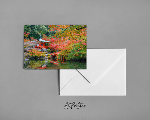 Kyoto Daigoji Temple Autumn Leaves, Japan Landscape Custom Greeting Cards