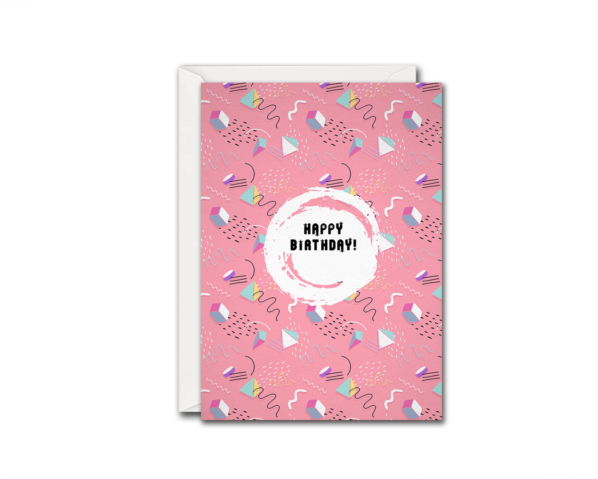 Happy Birthday Abstract Customizable Greeting Cards