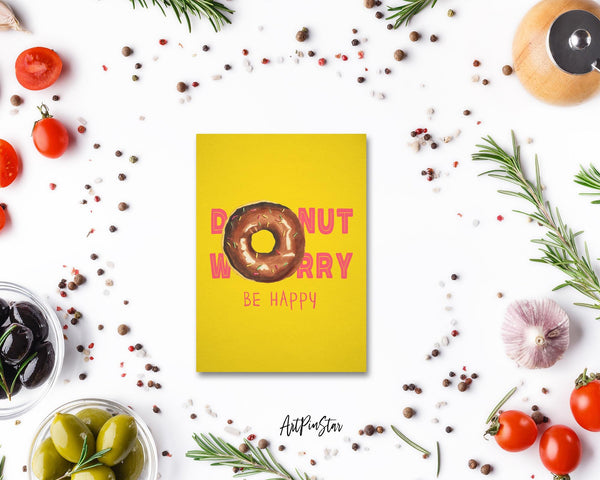 Donut Worry Be Happy Food Customized Gift Cards