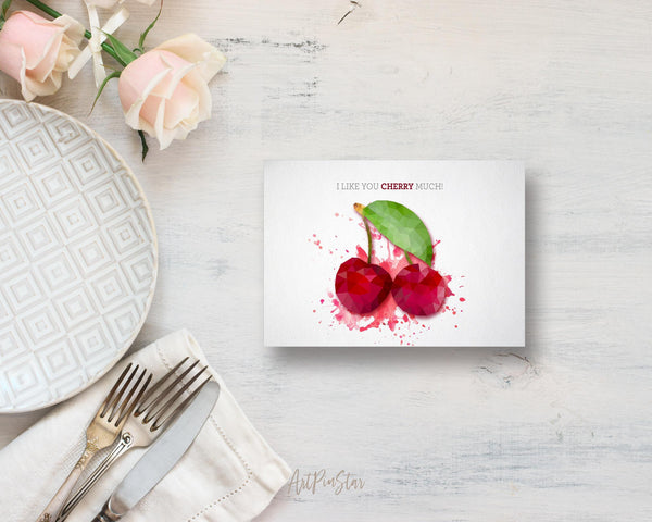 I like you cherry much Food Customized Gift Cards