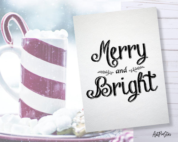Merry and Bright Personalized Holiday Greeting Card Gifts