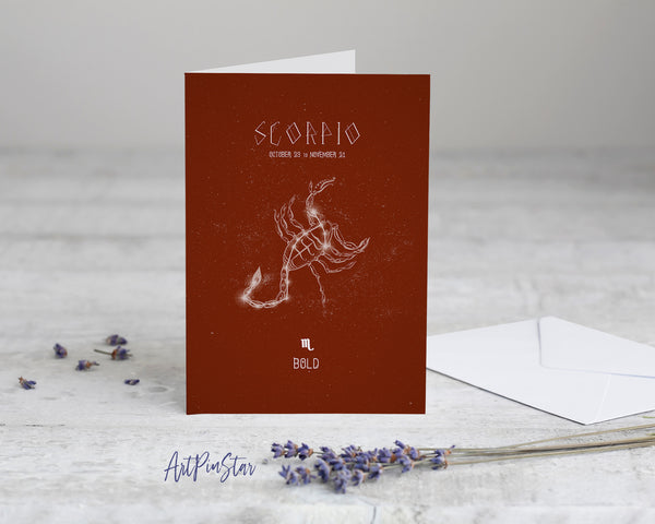 Astrology Scorpio Prediction Yearly Horoscope Art Customized Gift Cards