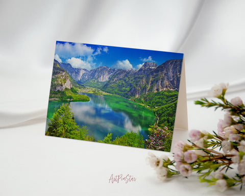 Hallstatt Austria Landscape Custom Greeting Cards